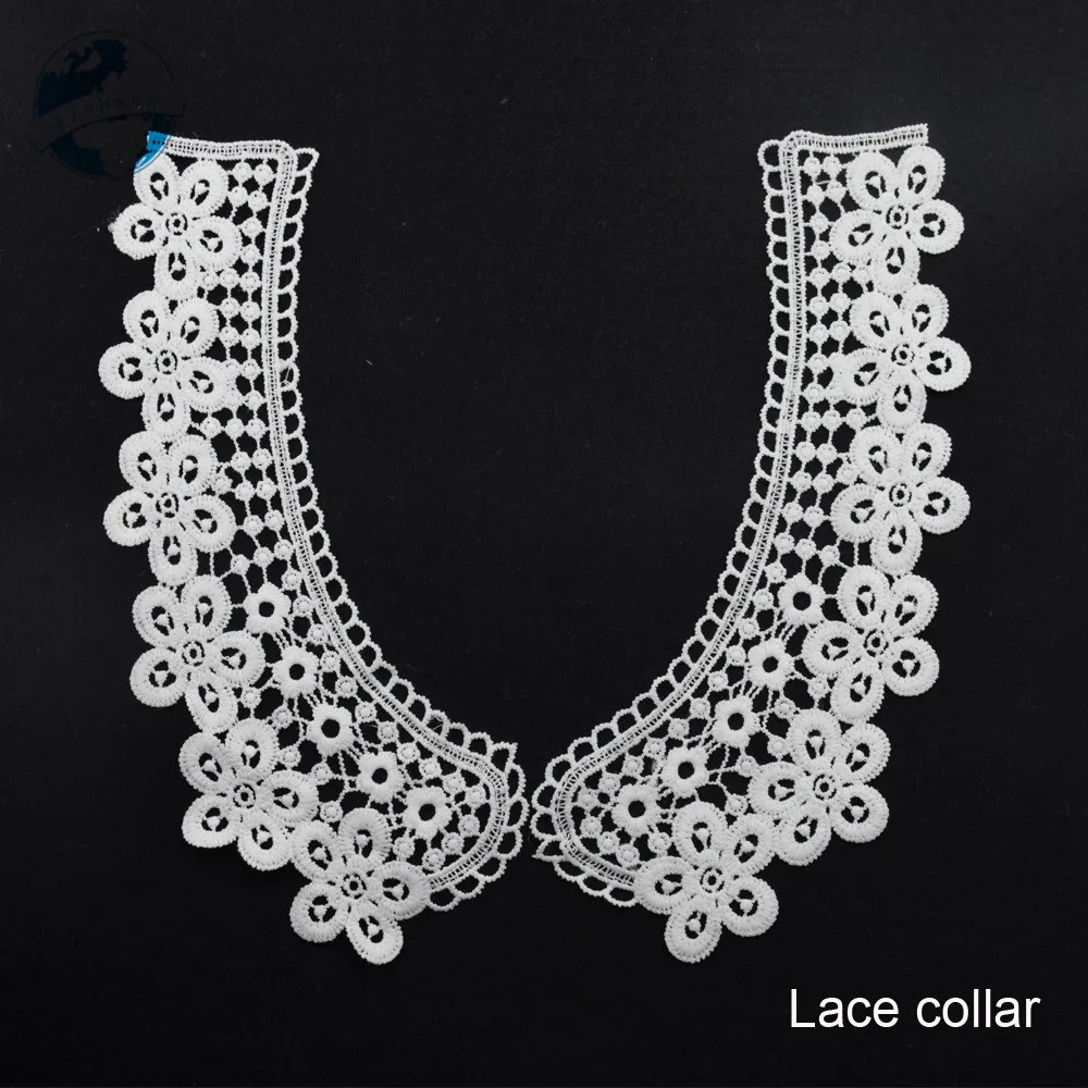 lace false collar  white embroidered fake lace collar trim diy women applique sewing supplies african guipure lace collars#3625