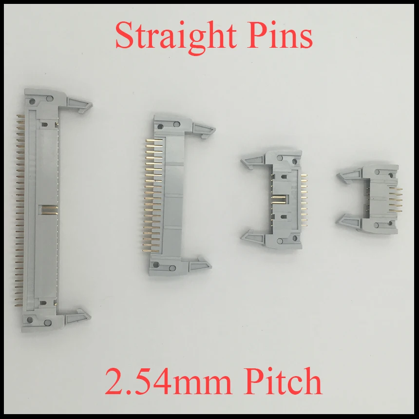 DC2 10P 14P 16P 26P 2,54 мм Шаг Угловые прямой эжектор коннектора мужской PCB IDC Рог гнездо коробка