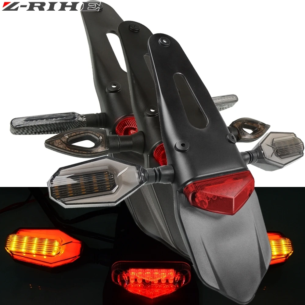 

Motorcycle LED Tail Light&Rear Fender Stop Enduro taillight MX Trail Supermoto FOR YAMAHA FOR HONDA CR EXC WRF 250 400 426 450