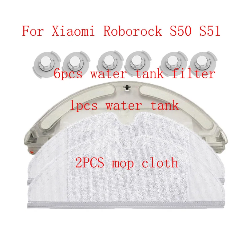 ถังน้ำถังกรองสำหรับ Xiaomi รุ่นที่ 2 Roborock S50 S51 S5 S55 เครื่องดูดฝุ่นอุปกรณ์เสริม Mopping ผ้า