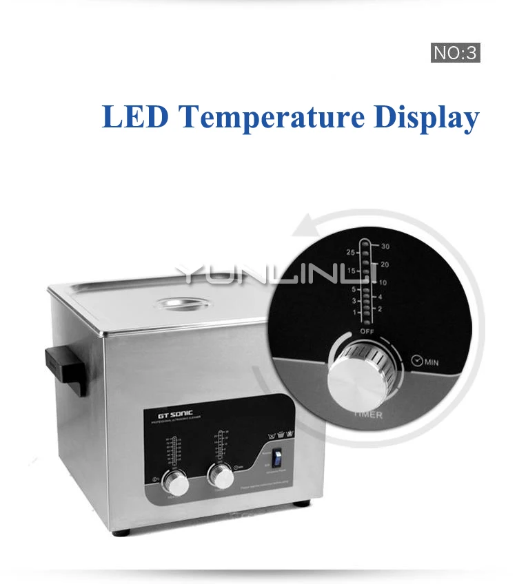 9L Commercial Ultrasonic Cleaner Hardware Ultrasonic Cleaning Machine Industrial Ultrasonic Washing Unit GTSONIC-T9