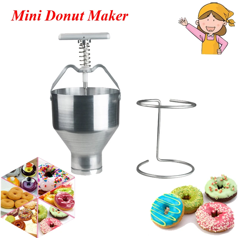

Stainless Steel Manual Donut Making Machine Cake Donut Hopper with Stand Commercial Household Donut Molding Machine