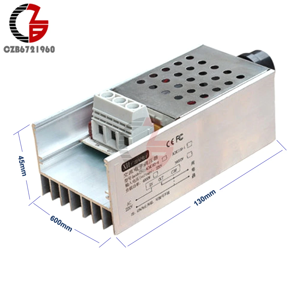 10000W 25A Speed Controller High Power SCR Voltage Regulator Dimmer Switch Speed Temperature Control Thermostat AC 110V 220V