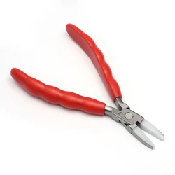 Carbon Steel Nylon Jaw Pliers Flat Nose Pliers with Snipe Covers Jewelry Making Tools 160x60x17mm