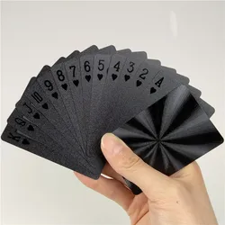 High Quality Plastic Poker Waterproof Black Playing Cards Limited Edition Collection Diamond Poker Cards Creative Gift