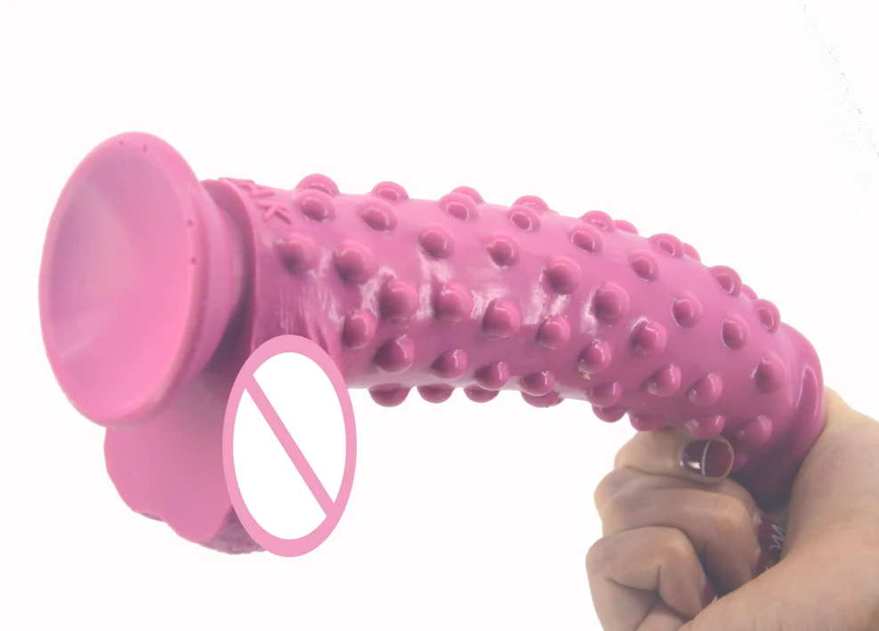 FAAK silicone realistic dildo with suction cup raised pointed extreme stimulate anal dildo big fake penis sex toys for women