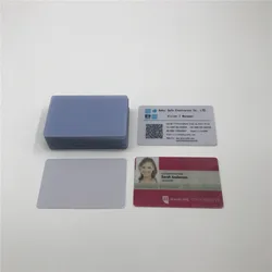 100X Plastic Blank Transparent Inkjet printable PVC Card ID Card+1pc Card Tray for Epson R2000s,R2400 SureColor P400,P600printer