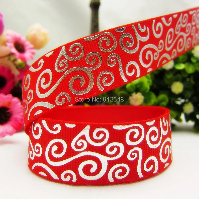 14976,22mm Hot silver Totem Series Printed grosgrain ribbon, DIY handmade materials,headwear accessories