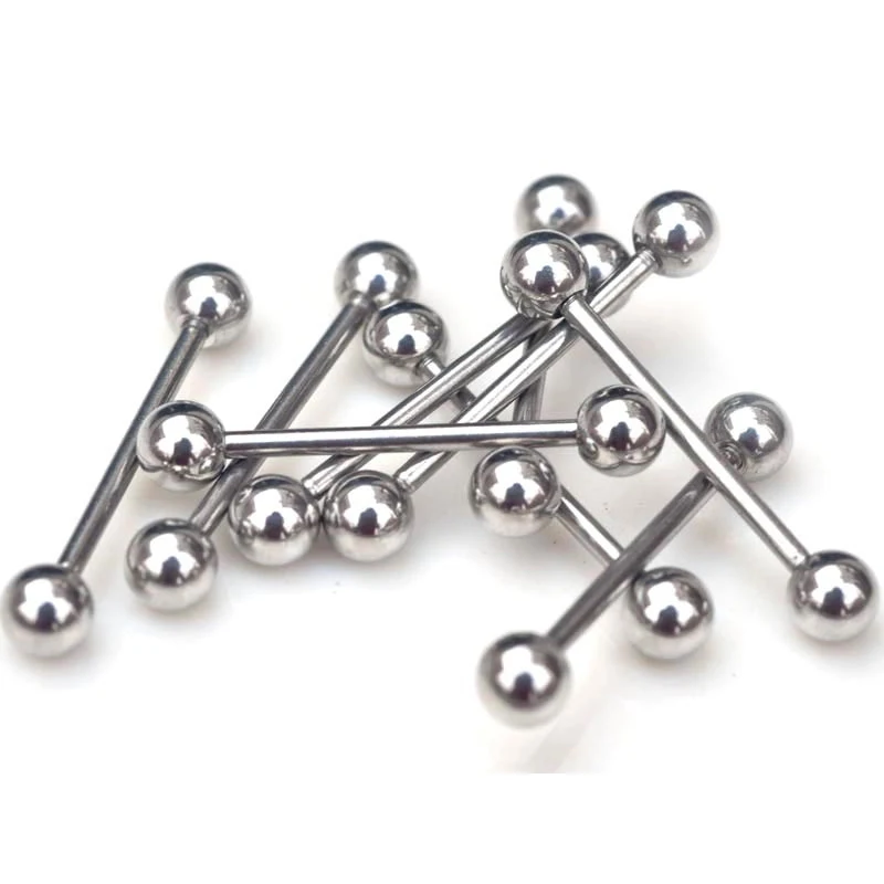 20pcs Wholesale Body Jewelry Lots Stainless Steel Tongue Lip Eyebrow Rings Nose Barbell Belly Button Stud Piercing пирсинг