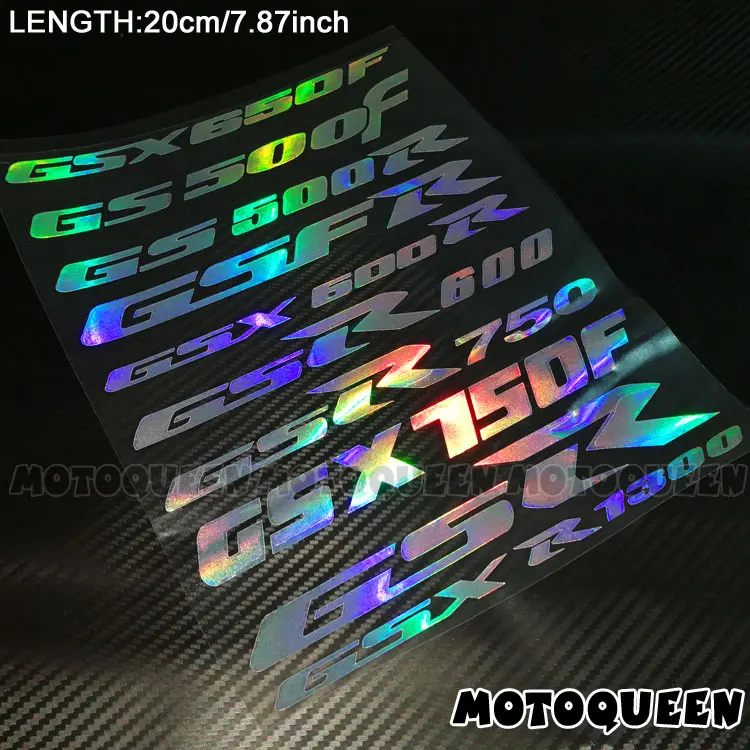 Almohadillas reflectantes para tanque de motocicleta, pegatinas de carenado para GSXR, GSR, GSX650F, GS500F, GS500R, GSFR, GSX600R, GSR600, GSR750, GSXR1300