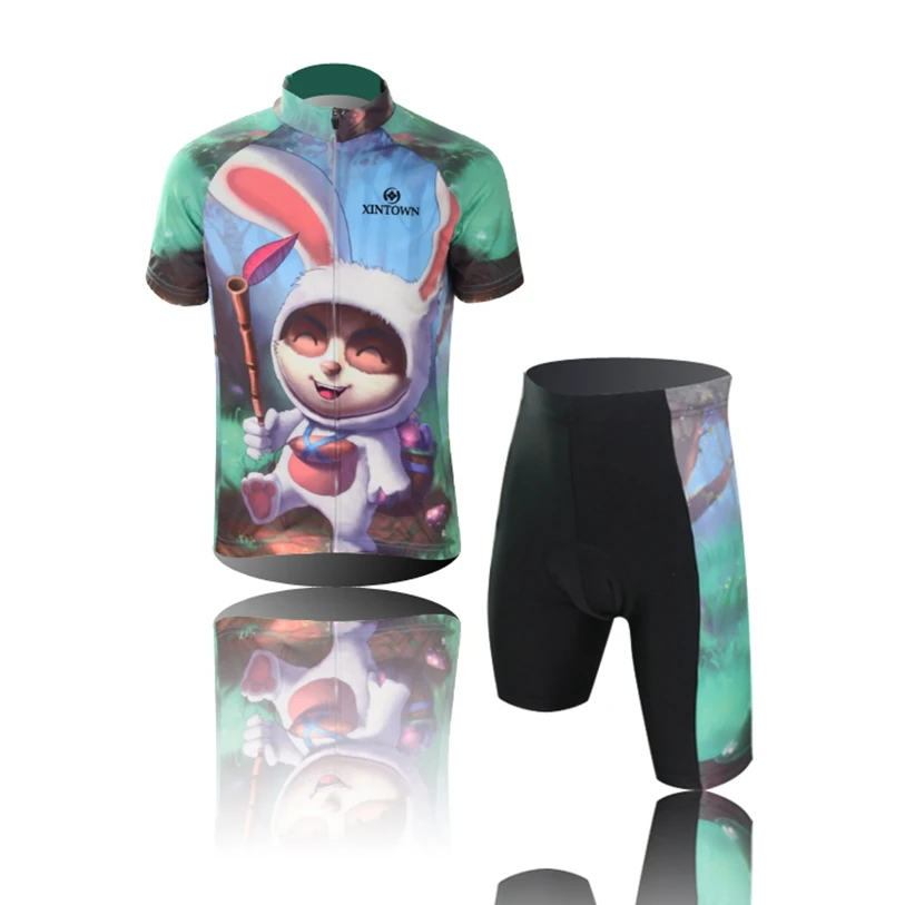 2019 XINTOWN Children Bike Jersey Shorts sets pro KidsCycling Clothing  Bicycle Jersey Sets  mtb Shirts Cyc Top Quick Dry