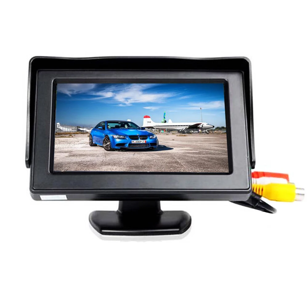 4.3 inch TFT LCD Screen Car Monitor 2 way video input For Rear View Camera DVD Parking asistance In-Dash display