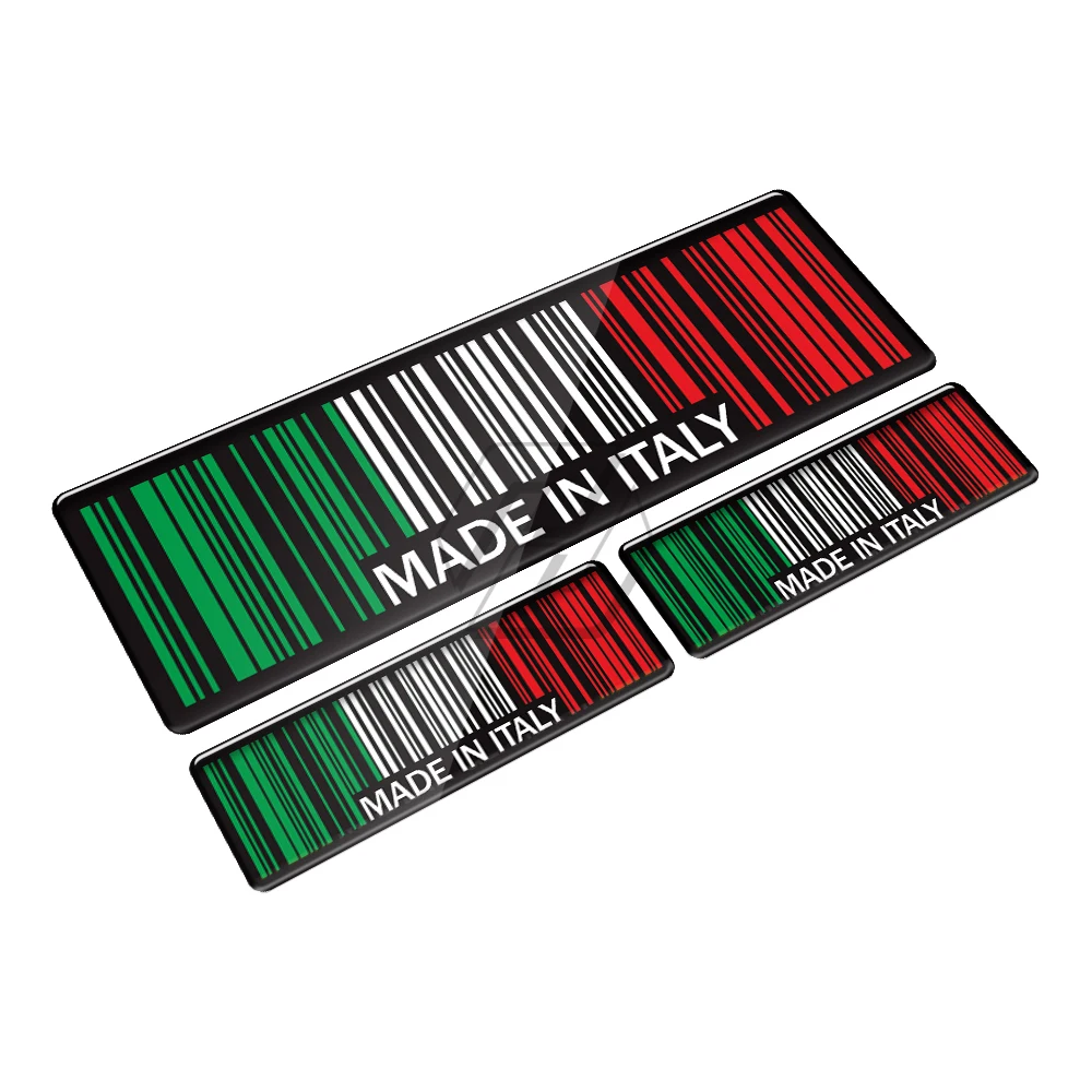 3D Bar Code Sticker Made In France UK USA Germany Motorcycle Tank Pad Decal Case for  BMW Aprilia Ducati Benelli MV