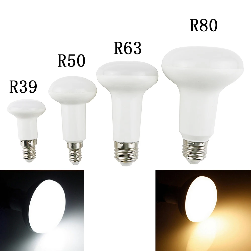 

R39 R50 R63 R80 led light 3W/5W/9W/12W E27/E14 Umbrella LED Bulb Cool White/Warm White AC85~265V dimmable SpotLight Lamp 1PCS