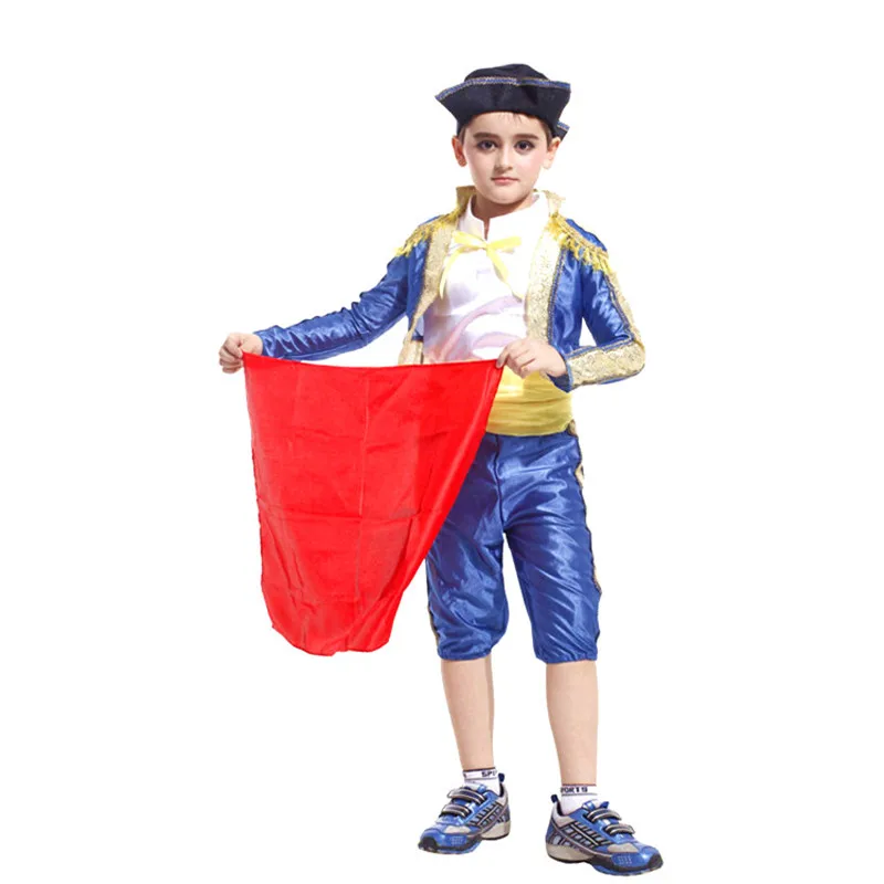 Costume da matador spagnolo per bambini, Natale, Halloween, Carnevale, COS, travestimento in maschera, torero, vestiti cosplay per bambini