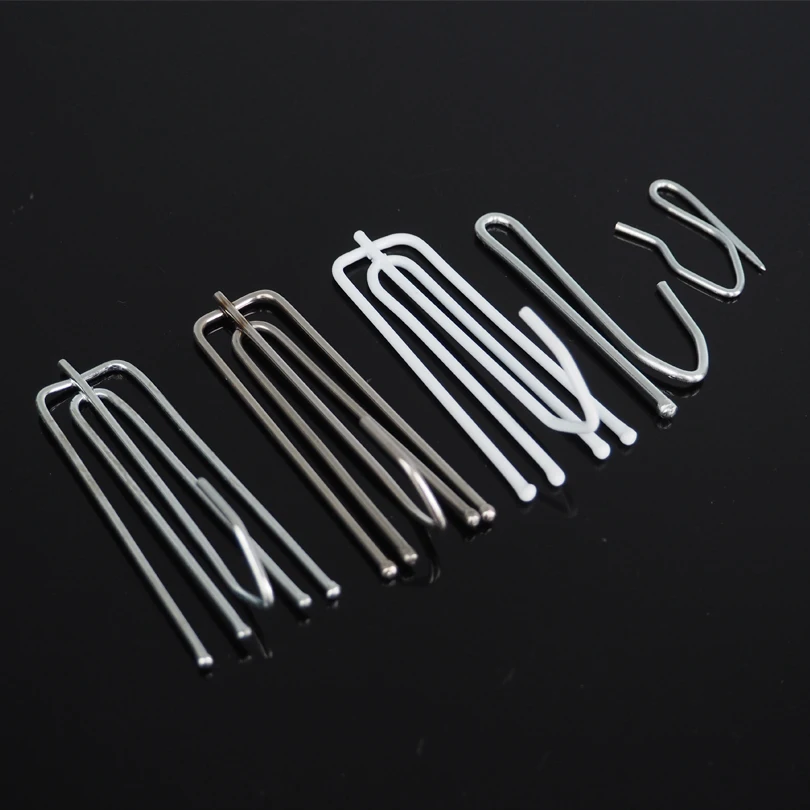 High Quality 15PCS/lot Window Curtain 4-Prong Hooks for Top of Curtains  Stainless Steel Fittings Single Hooks For Curtains