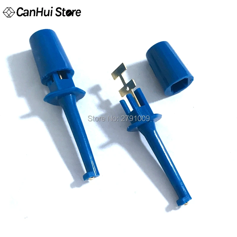 12 Pcs Mini Single Test Hook Clip Test Probe for Electronic Testing IC Grabber Large Size Round Crocodile Clip Hook Test Clip