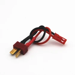 2 Pcs Dean T plug male To JST female Soft Silicone Wire 20AWG Cable 150mm T-Connector - JST female in-line power adapter for RC