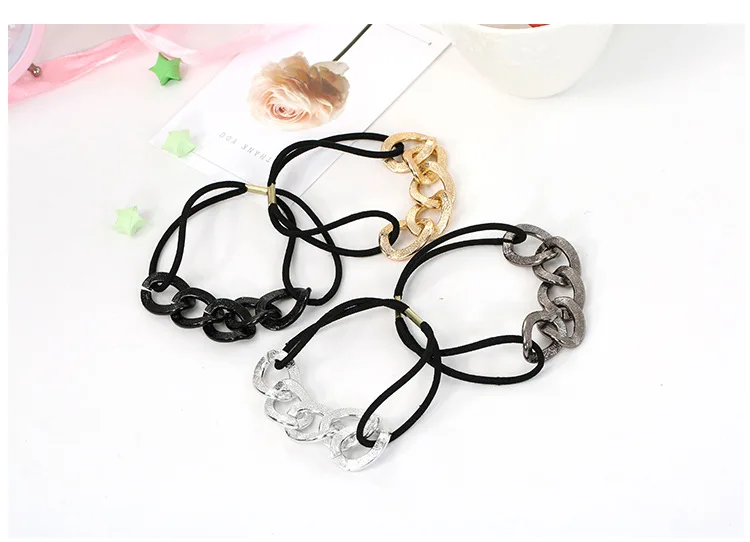 Vintage Metal Beads Braided Headband Rhinestone Elastic Hair Band For Women & Girls Hair Accessories