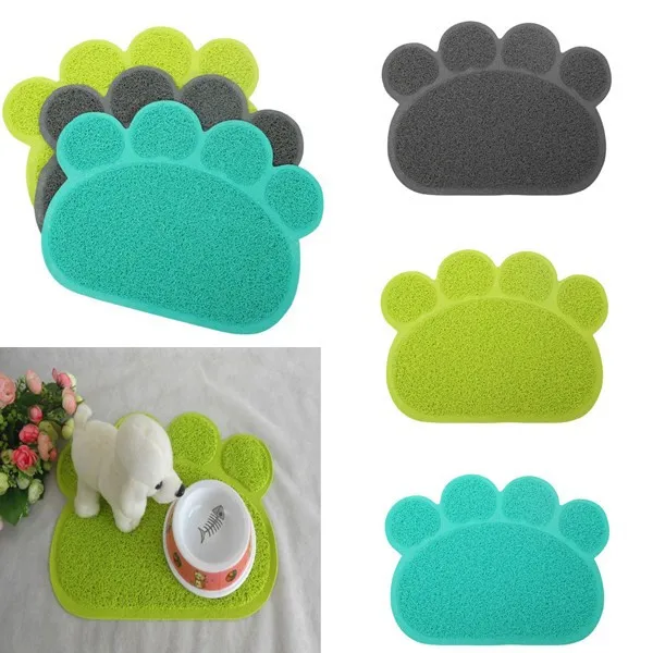 Pet Small Footprint Foot Sleeping Pad Placemat Cat Litter Mat Dog Puppy Cleaning Feeding Dish Bowl Table Mats Wipe Easy Cleaning