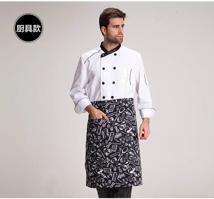 Chef Aprons ห้องครัว Waiters ผ้ากันเปื้อน Prons Pick สี