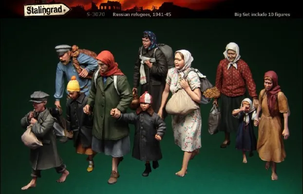 1/35 model kit resin kit        Civilians (10 groups) 388