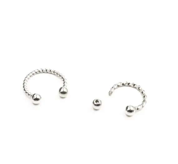 

LOT50pcs Body Jewelry - 16g Surgical Steel Twist New Ear/Nose/ Lip Labret Bar Lip Piercing CBR Horseshoes Diath Helix Hoop Ring