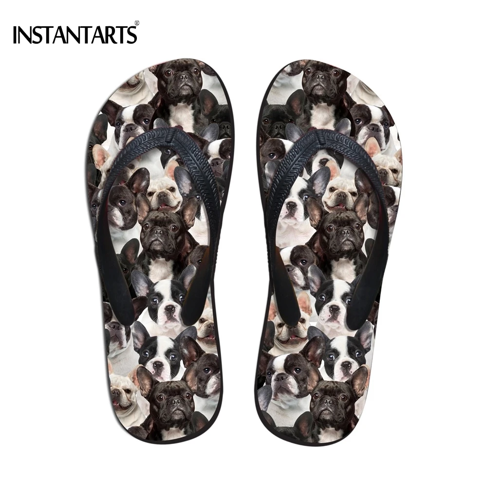 

Cute Dog French Bulldog/Boston Terrier Printing Women Summer Flips Flops Fashion Female Beach Slippers Outdoor Shoes New Fashion