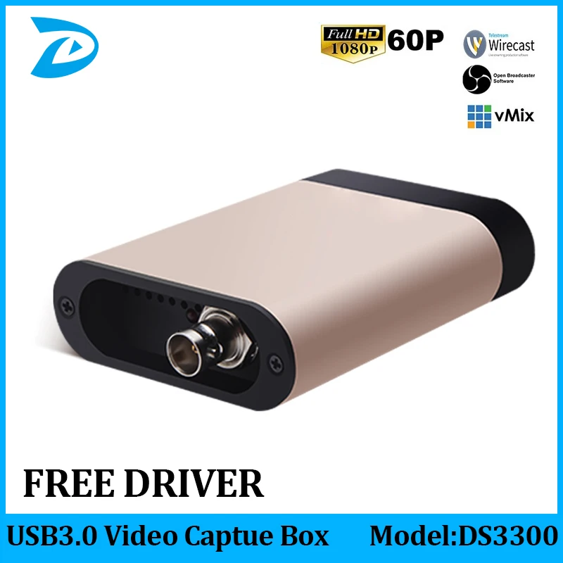 

Full HD 1080P HD 3G SDI Capture Dongle USB3.0 Live Streaming Capture Card SDI To USB3.0 HD-SDI 3G-SDI Video Grabber WIN7 WIN10