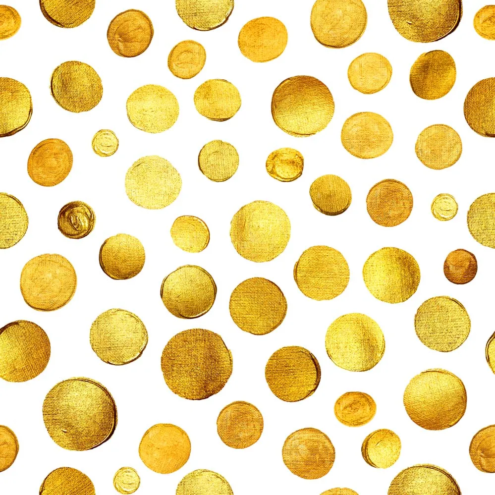 VinylBDS 5X7FT Golden Dot Photo Background Birthday Custom Newborn Photography Background Washable Photographic Backdrops