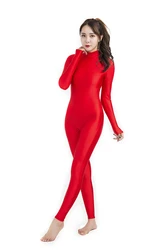 Speerise-ropa de baile de Ballet con cuello alto para mujer, mono de manga larga, ropa de LICRA para Yoga, gimnasia, mono Zentai para hombre