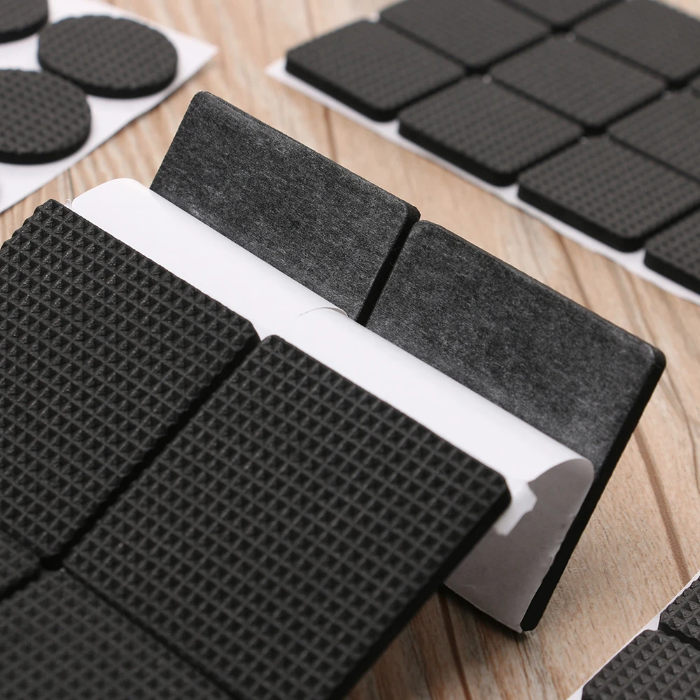 1-24PCS Thickening Self Adhesive Furniture Leg Feet Rug Felt Pads Anti Slip Mat Bumper Damper For Chair Table Protector Hardware