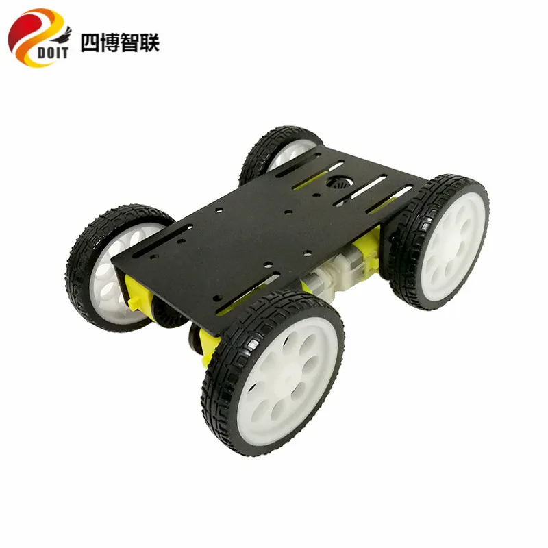 SZDOIT C101 Metalen 4WD Smart Tank Car Chassis Kit Robotplatform met TT-motor DIY voor Arduino