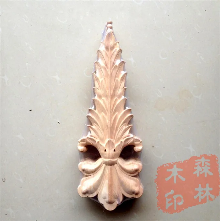 

Wood dongyang wood carving fashion applique gate flower wood shavings furniture flower bed home decoration 37.5x13cm