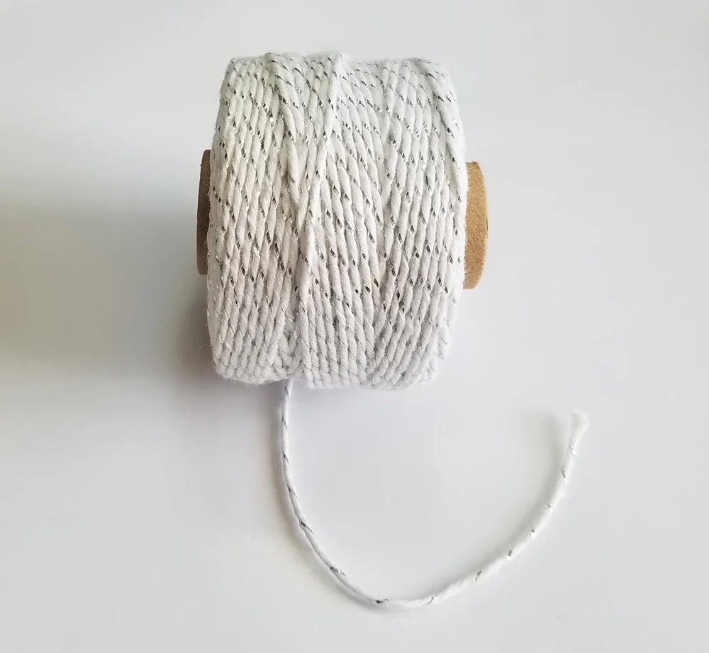 100% Cotton 100m/roll twine cords macrame rope string thread for party gift pack wedding decoration accessory DIY