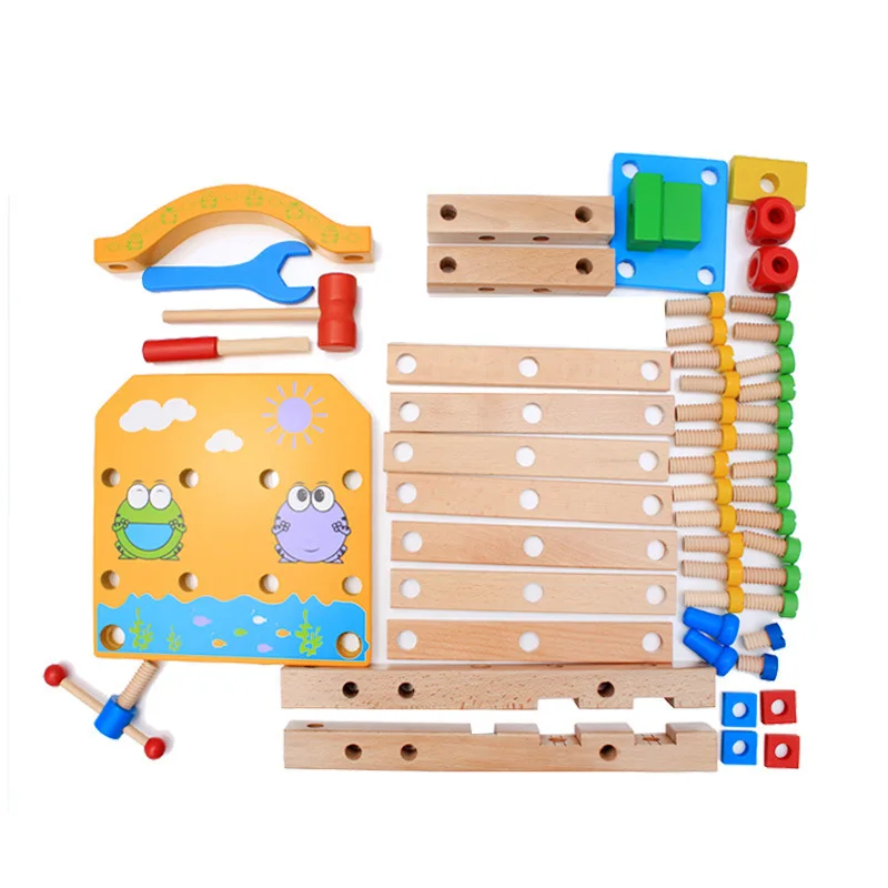 

Wooden Toys Disassembly Tools Chairs Nuts Assemblies Luban Chairs Intellectuals Learning Toys for Children