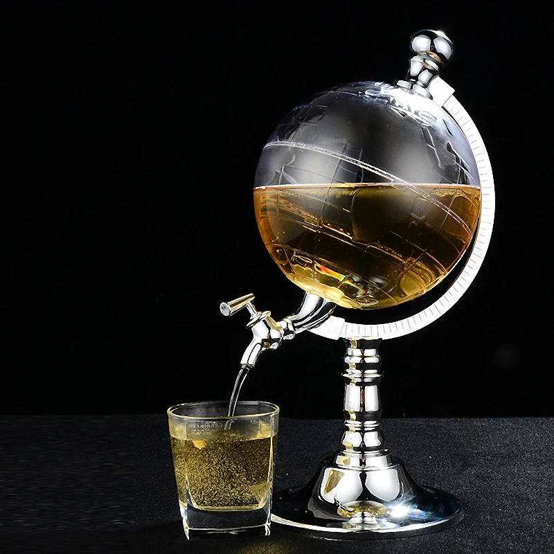 

Globe Shape Liquid Drinking Dispenser, Night Club Beverage Liquor Dispenser, Beer, 1.5 Liters