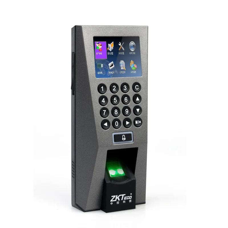 Zk F18 Tcp/Ip USB Data Communication Fingerprint Access Controller 1500 Prints 80000 User Record  Door Control Terminal