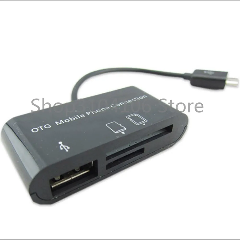3в1 OTG Card Reader Micro USB SD/MMC/SDHC TF Card Micro SD Card Reader OTG Adapter Connector Устройство чтения карт памяти