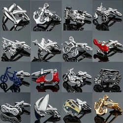 DY New high quality brass material high-grade car Motorcycle airplane Cufflinks fashion men's shirts Cufflinks Jewelry wholesale