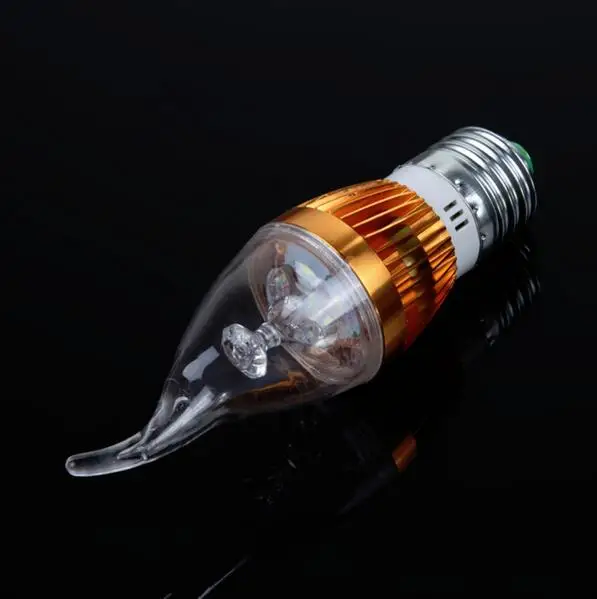 

Free shipping Dimmable 3x3W 9W 680lm E14 E27 B22 E12 High Power LED Candle Light Bulb Lamp