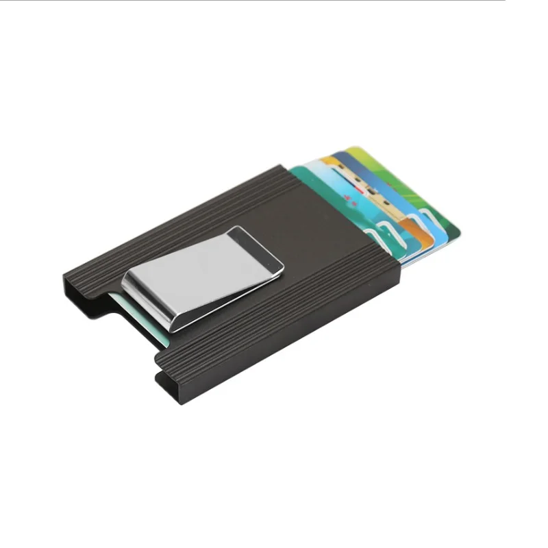 Hiện Đại Carbon Rfid Ngăn Chặn Tối Giản Ví Mỏng Để Thẻ Thẻ Ốp Lưng Kẹp Tiền Nam Du Lịch Ví Đựng Thẻ Tín Dụng Nhà Tổ Chức