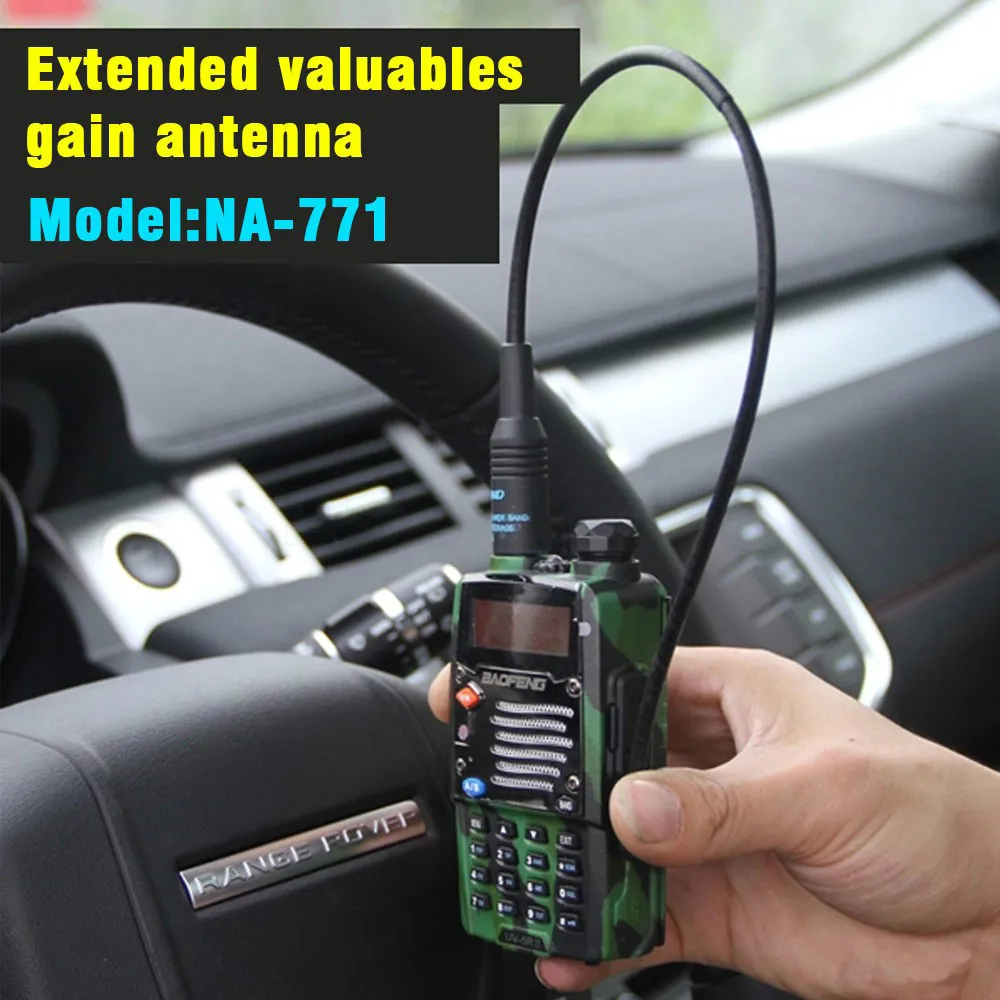 Para NA-771 de banda Dual Antena Walkie Talkie VHF/UHF SMA-hembra para Radio de mano UV-5R UV-82 BF-888S