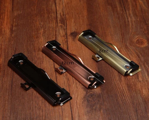 Imagen 2 del producto Clips DIY para portapapeles con tornillos a juego, resorte de acero inoxidable pesado montable, 12 piezas, 10cm, 12cm