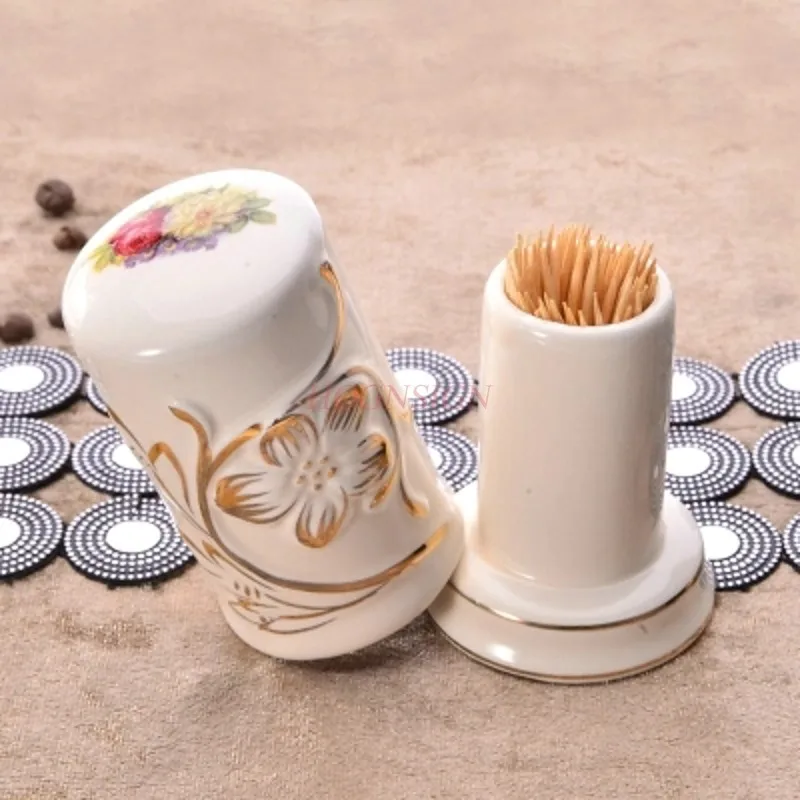 Exquisite Toothpick Ceramic Toothpick Fashion Table Decoration Box Hotel Restaurant Toothpick Sale