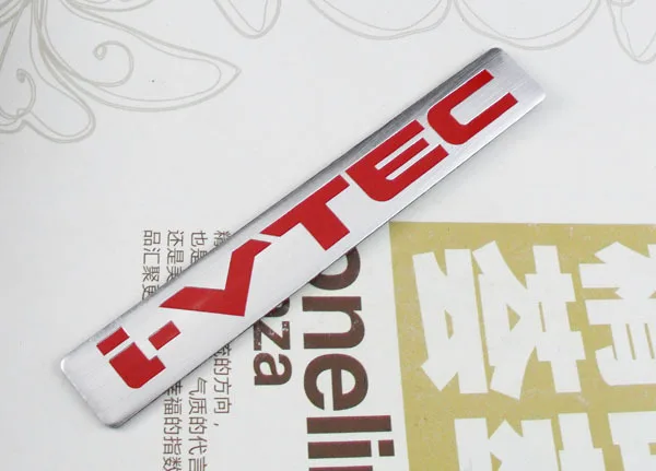 Auto Aluminum Red i-VTEC for Car Emblem Decal Badge Sticker