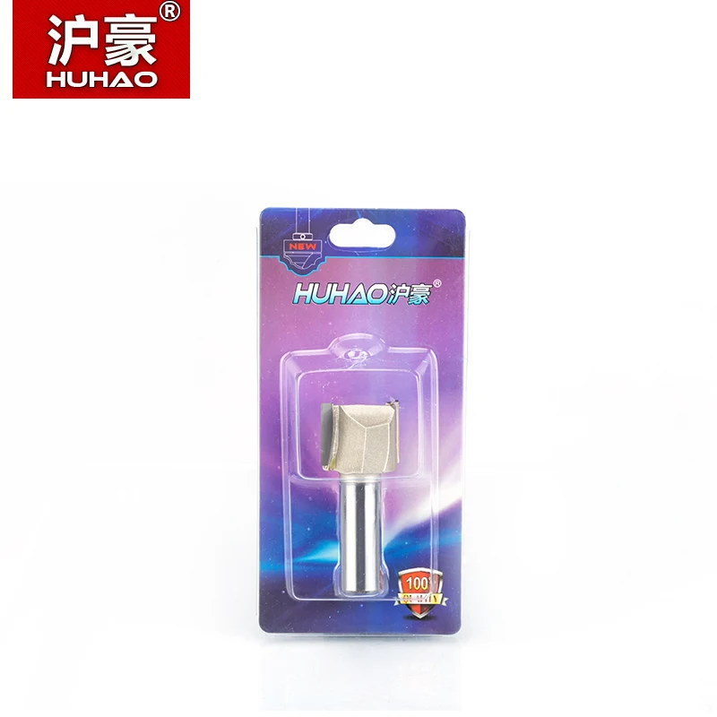 Chinahuhao Coating Keperakan Seng 1Pcs 1/4 "1/2" Shank 2 Suling Lurus Bit Woodworking Alat Router Bit untuk Kayu Tungsten Carbide endmill Milling Cutter