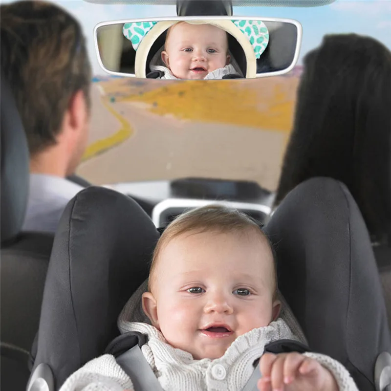 Car Back Seat Baby Rear View Facing Safety Wide Mirrors Adjustable Ward Cute Infant Care Monitor Reverse for Kids Toddler Child