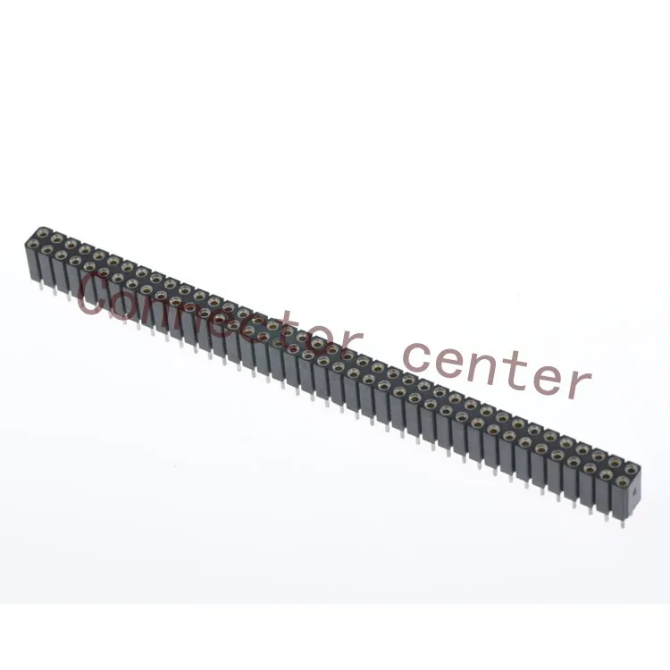 High Quality  Round Female Pin Header 2.54mm Pitch 2*40 80Pin  Plastic Height 7mm Single Row Round Pin Socket