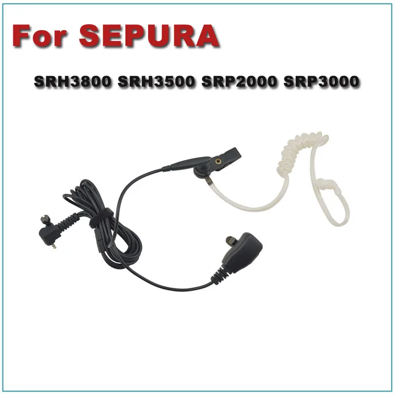 

New Arrival Air Tube Earpiece Headset with PTT MIC for Walkie Talkie Sepura SRH3800 SRH3500 SRP3000 SRP2000